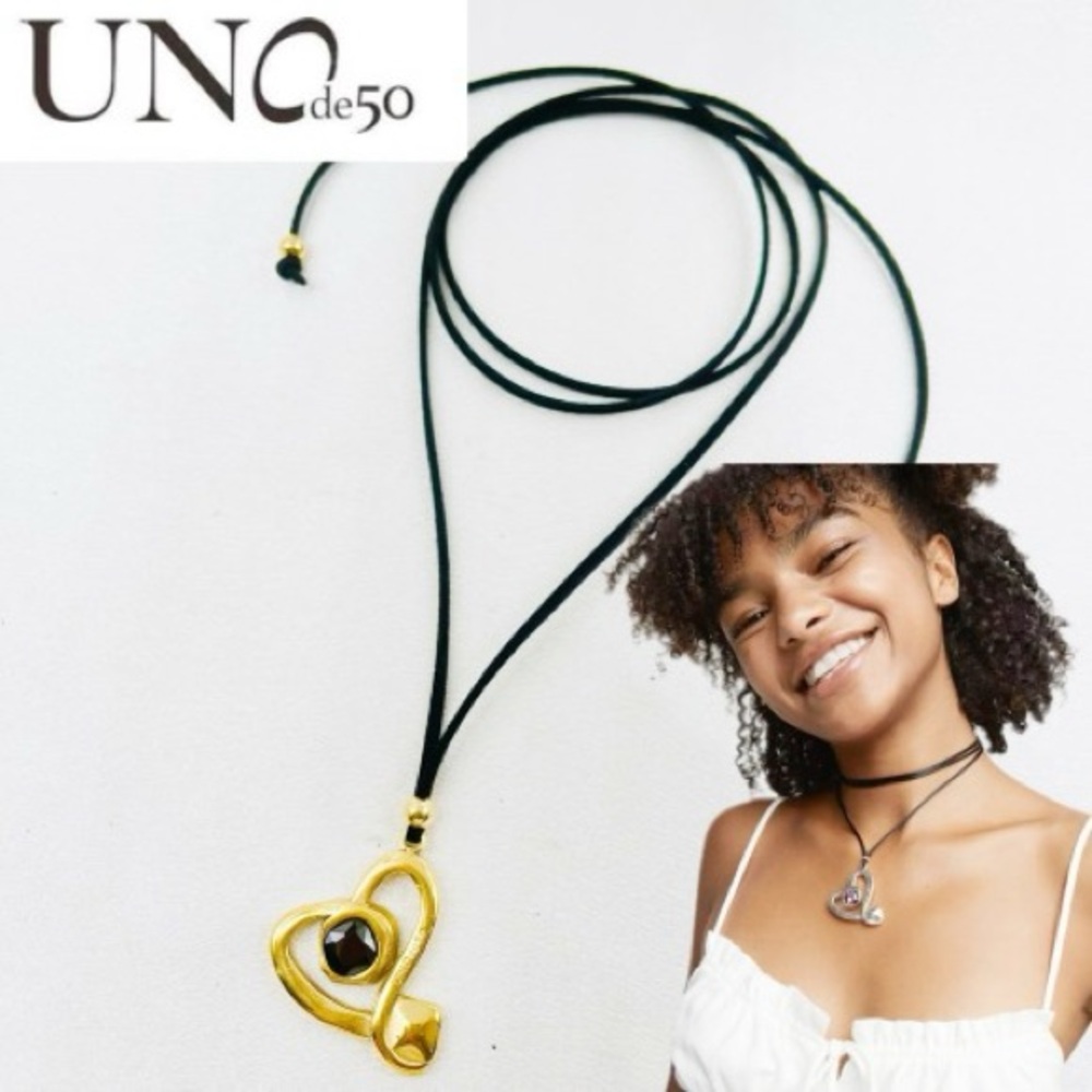 Uni de50 Gold Heart Pendant Necklace